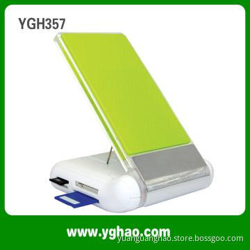 YGH357B foldable card read mobile charging holder with USB hub